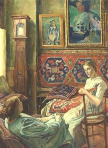 Gesprek in het atelier in Corneilla-de-Conflent door George Daniel de Monfreid